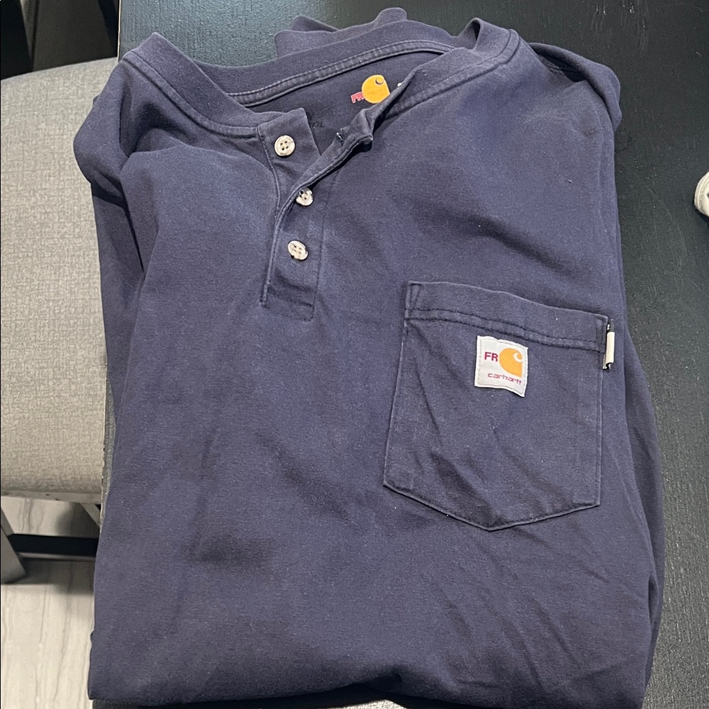Carhartt FR Men's Dark Blue Casual Shirt